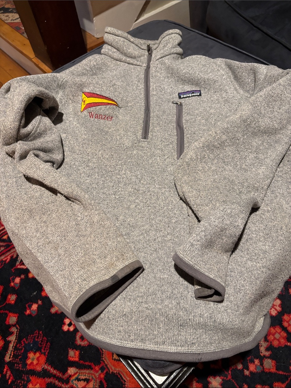 Patagonia Men’s Heather Gray Half-Zip Fleece Pullover